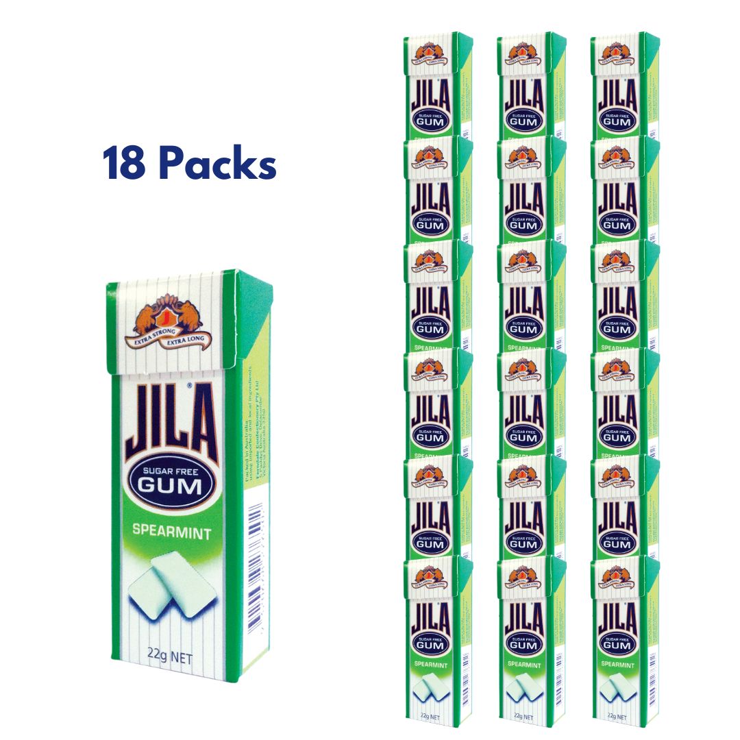 JILA® Sugar Free Gum Spearmint 22g x 18 Pack