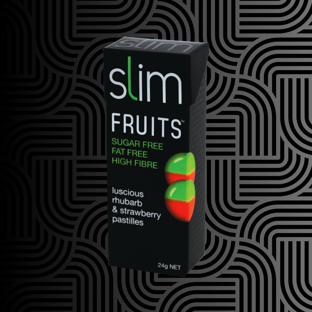 SLIM FRUITS® Luscious Rhubarb and Strawberry Pastilles 24g x 18 Pack