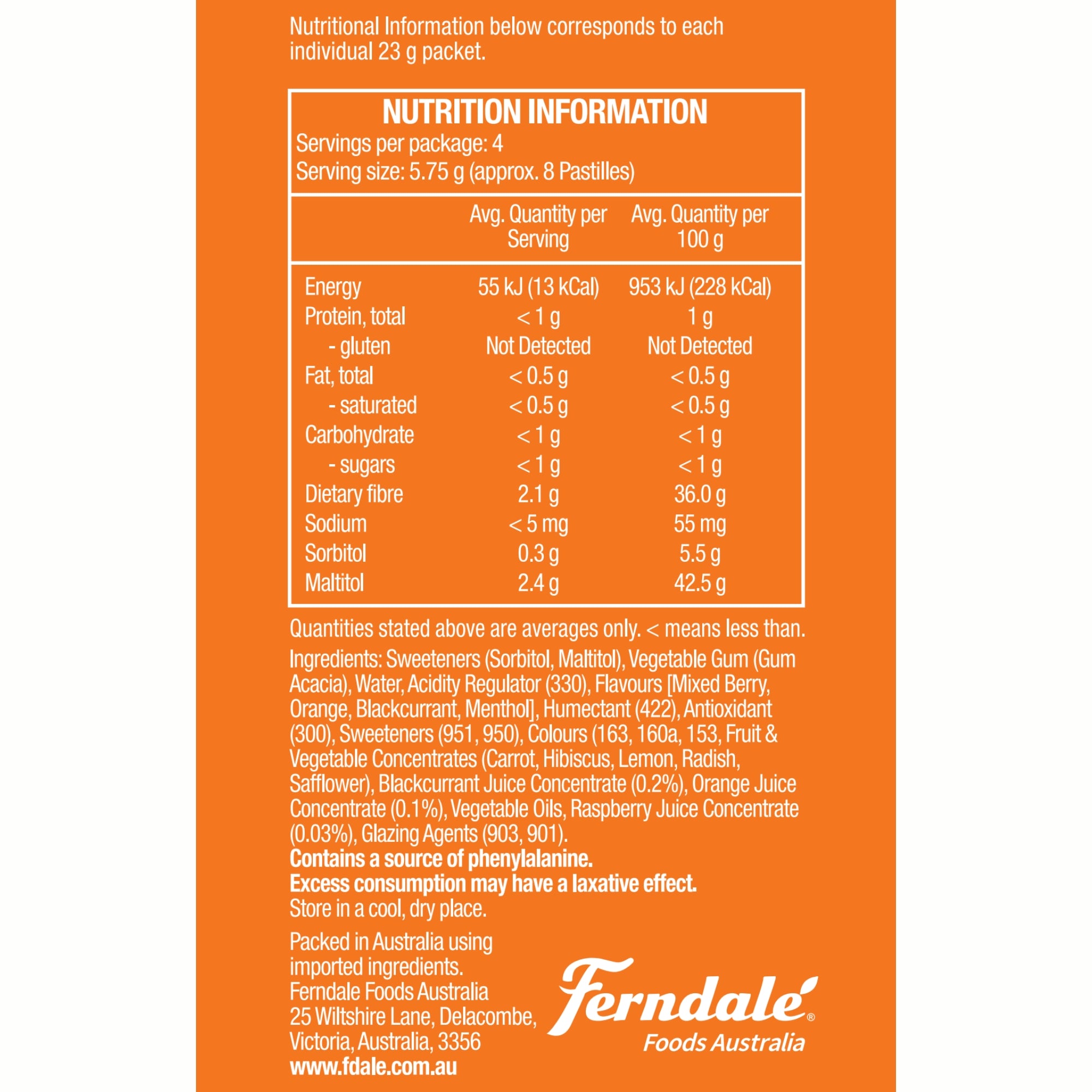 JOLS® pastilles 3 Fruits 23g x 18 Pack