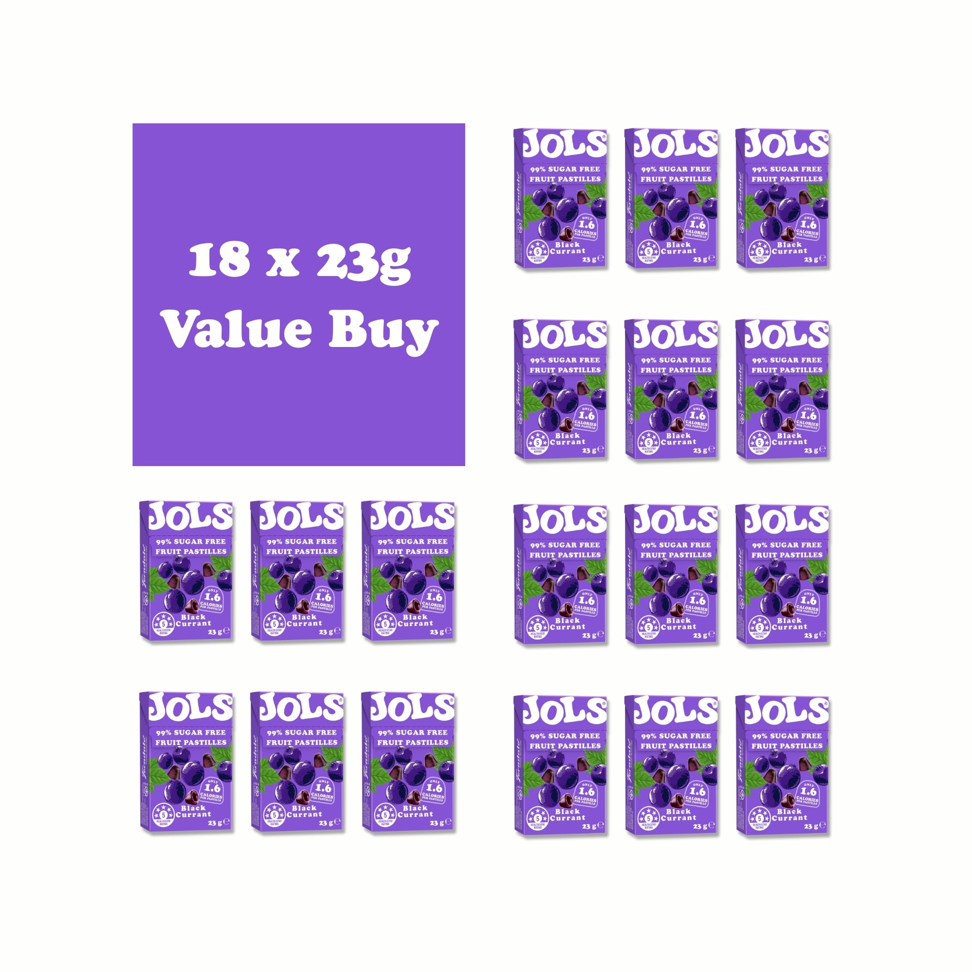 JOLS® pastilles Blackcurrant 23g x 18 Pack