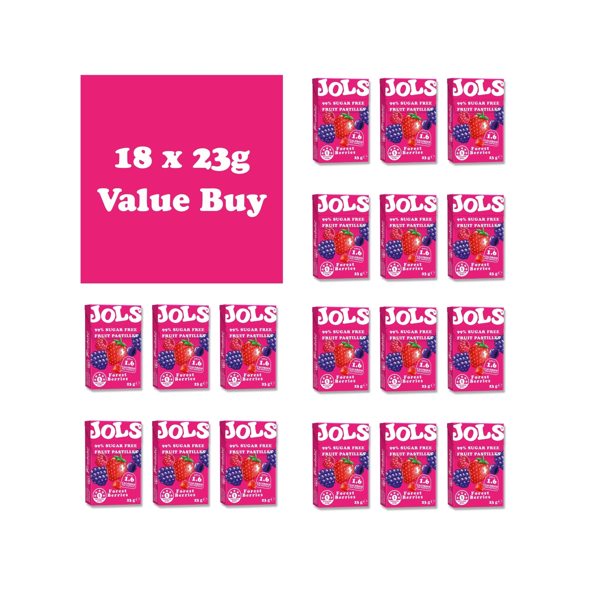 JOLS® pastilles Forest Berries 23g x 18 Pack