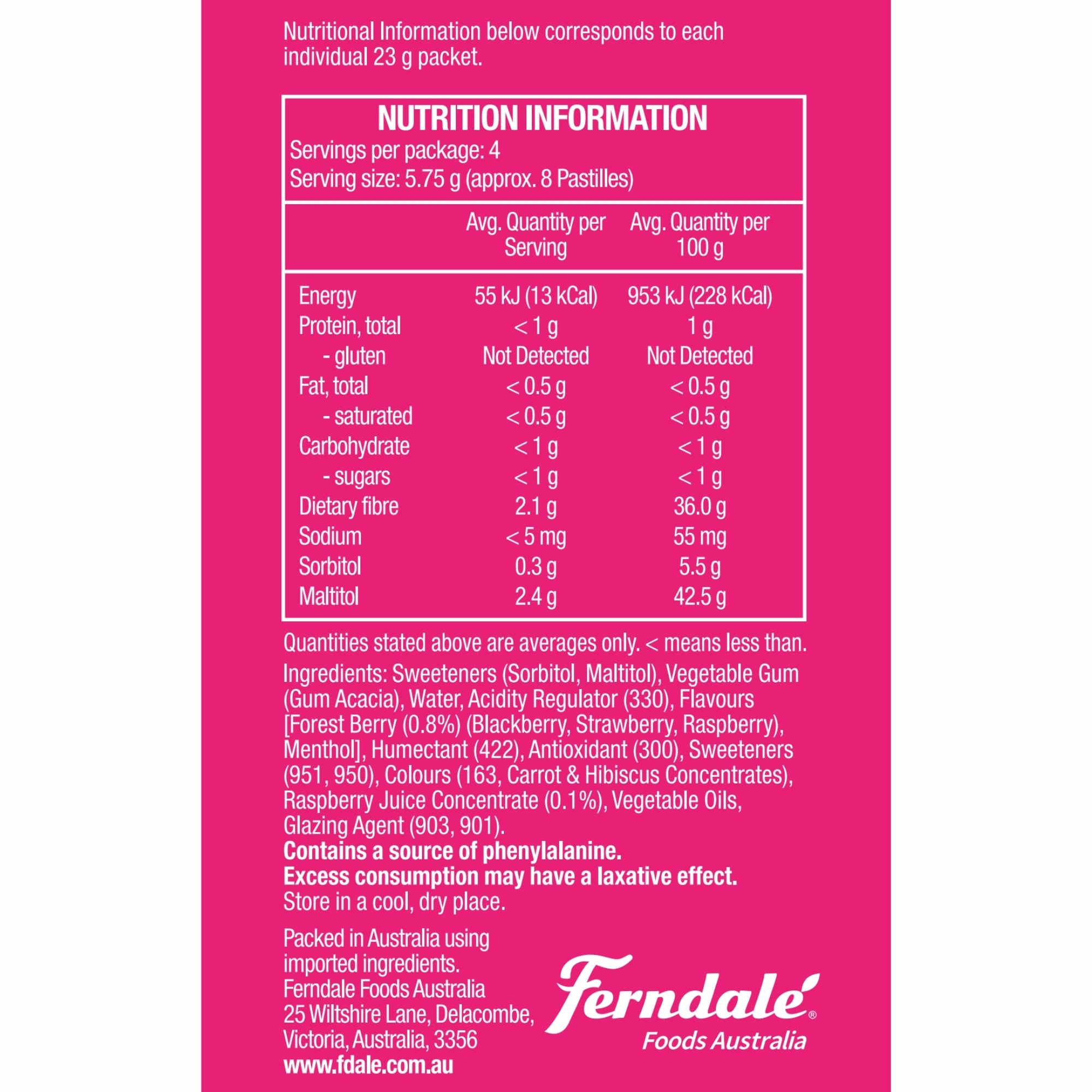 JOLS® pastilles Forest Berries 23g x 18 Pack