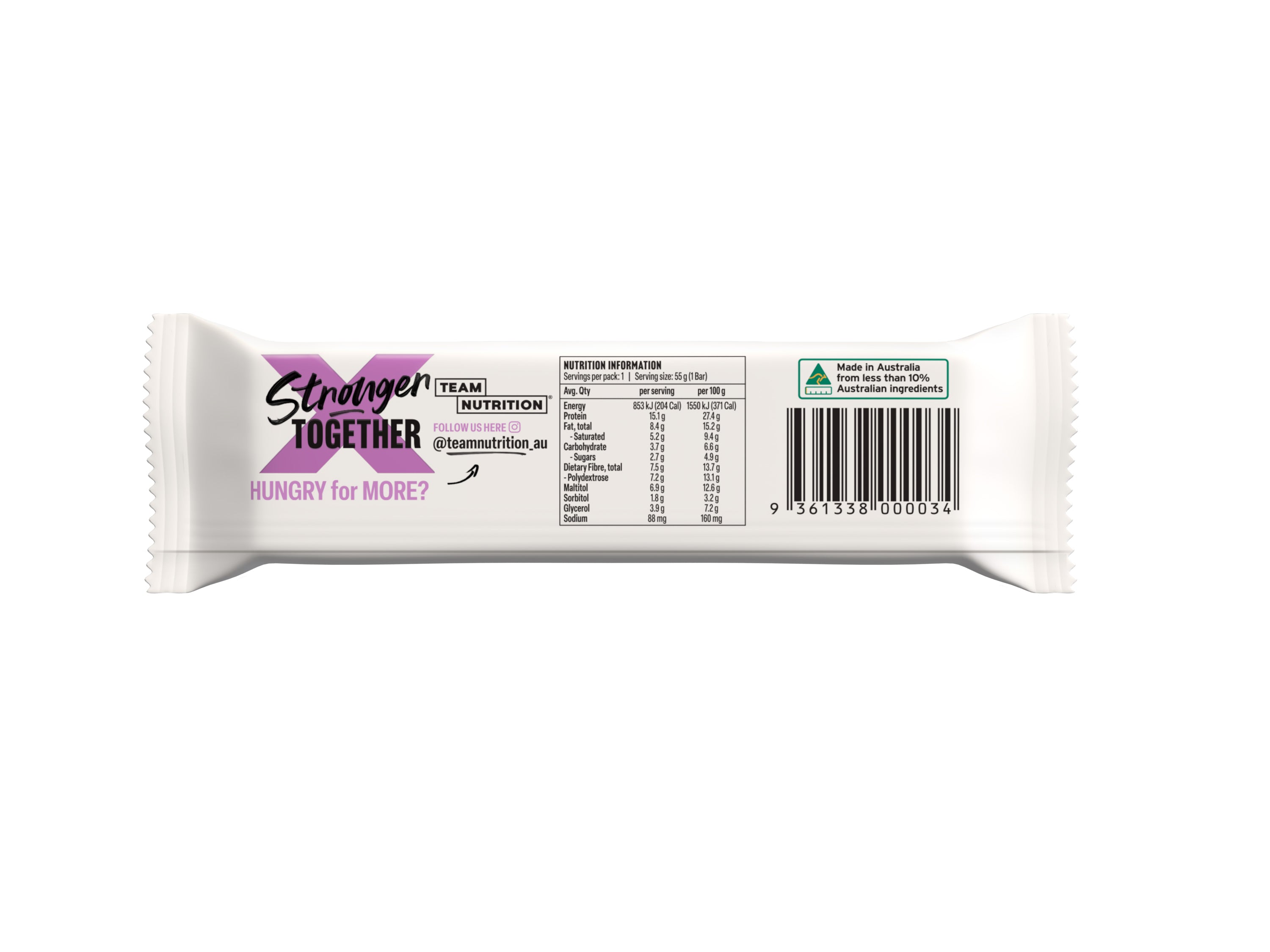 TEAM NUTRITION® Choc Crunch Soft Protein Snack - 12 x 55g