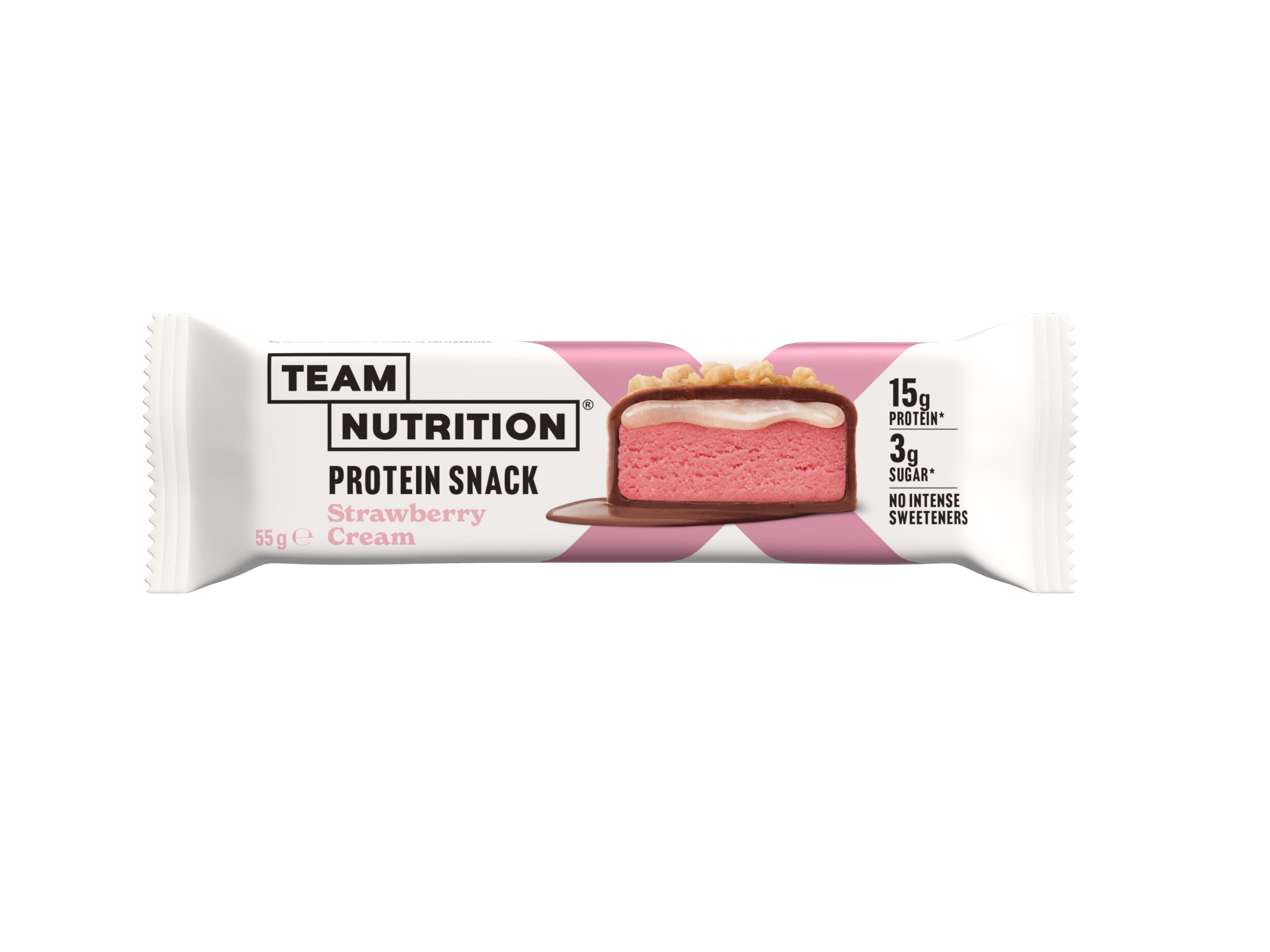 TEAM NUTRITION® Strawberry Cream Soft Protein Snack - 12 x 55g