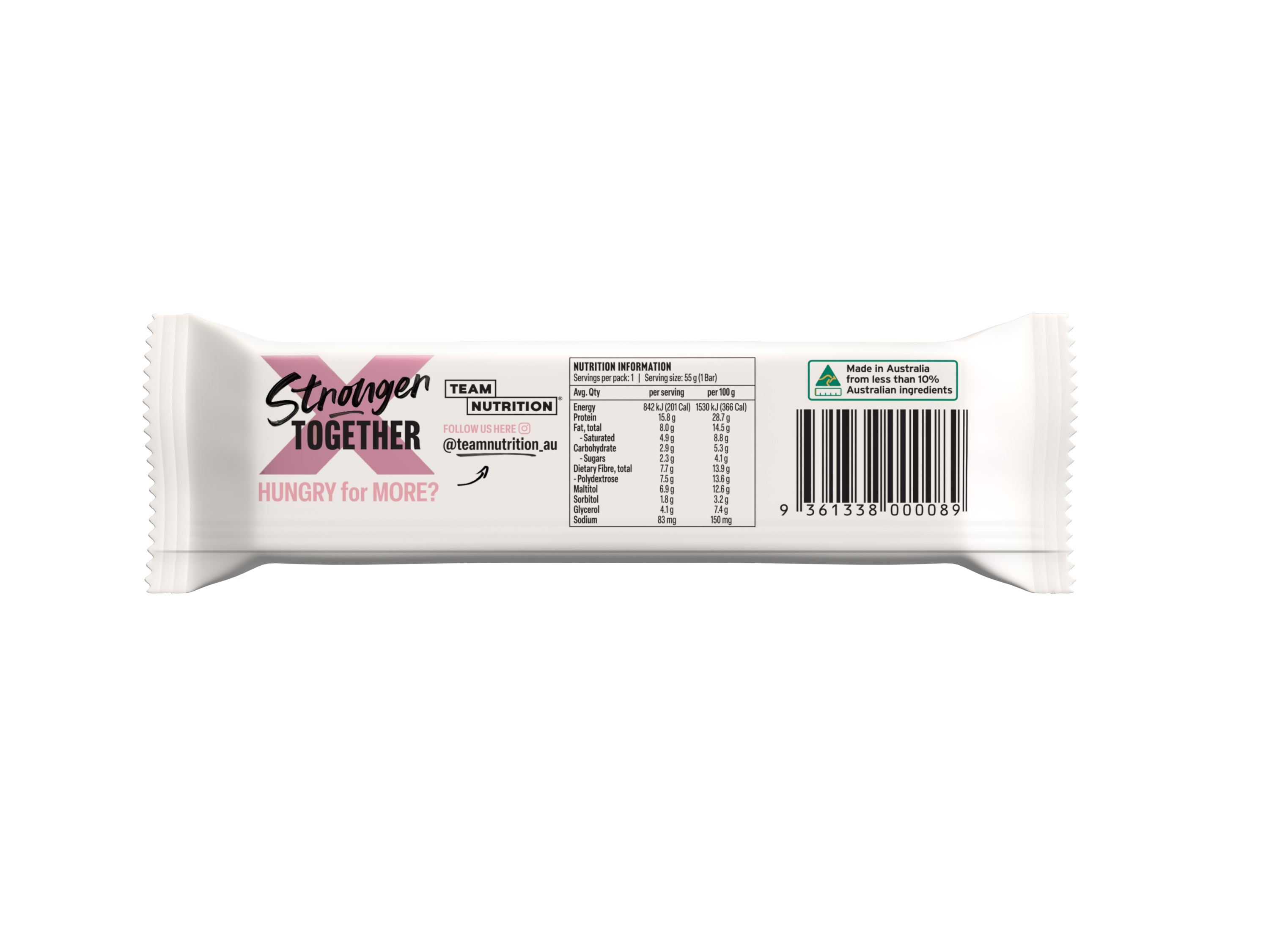 TEAM NUTRITION® Strawberry Cream Soft Protein Snack - 12 x 55g