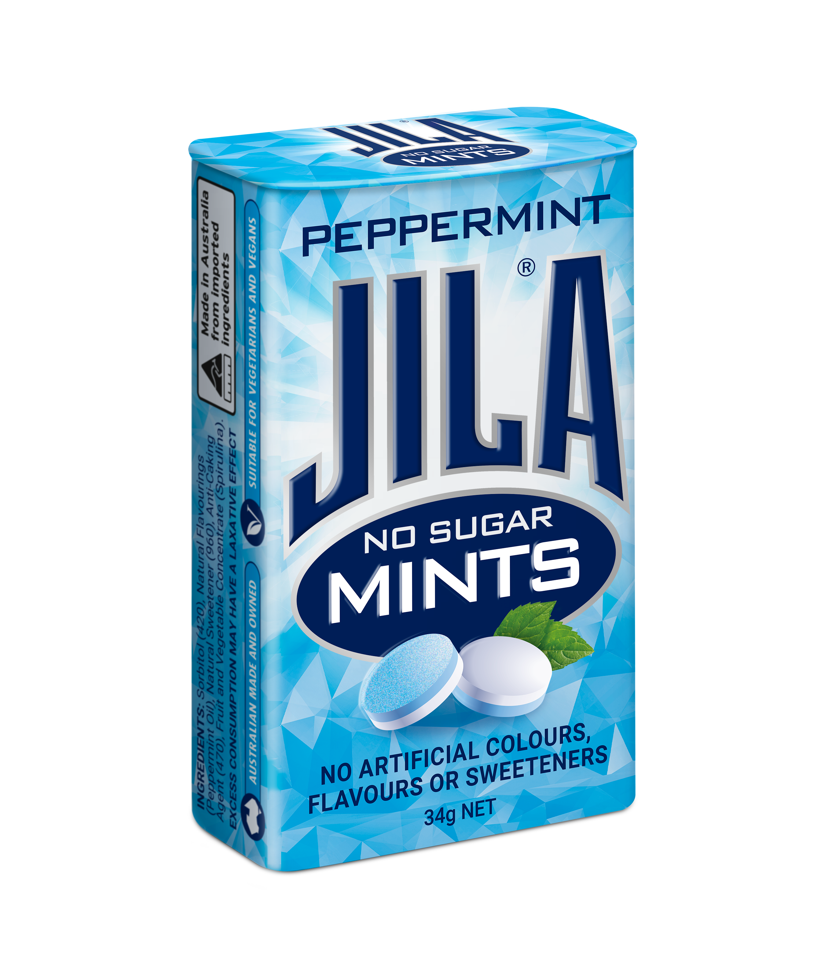JILA® No Sugar Mints Peppermint 12 Pack