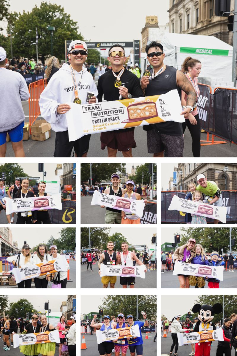 team nutrition protein bar sponsor of the ballarat marathon