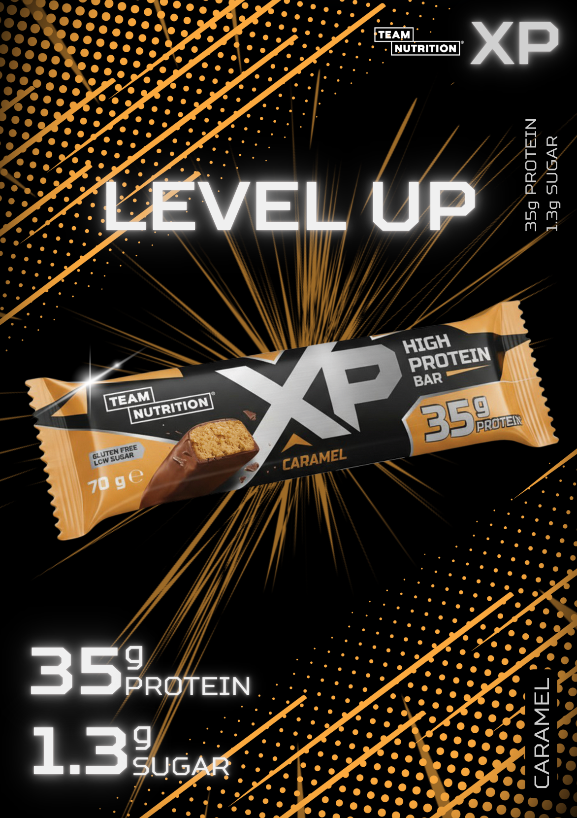 TEAM NUTRITION® XP High Protein Bar - Caramel - 12 Pack