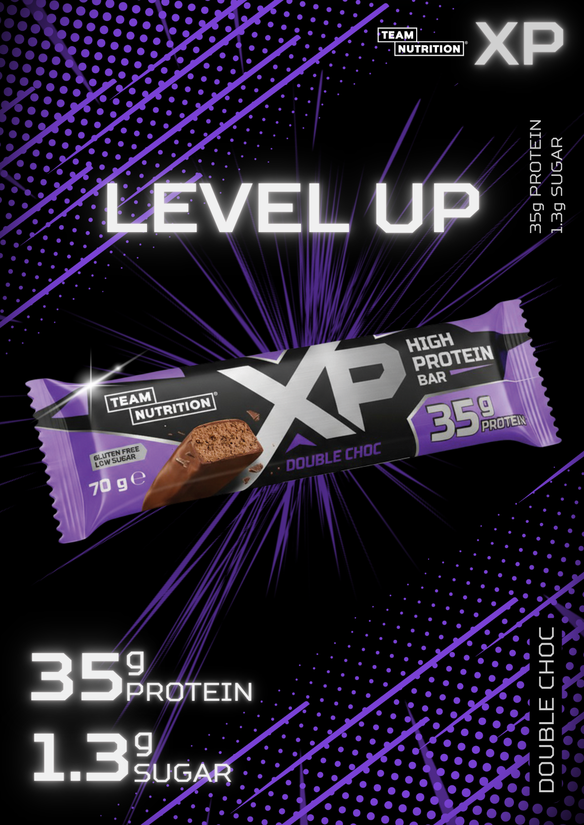 TEAM NUTRITION® XP High Protein Bar - Double Choc - 12 Pack