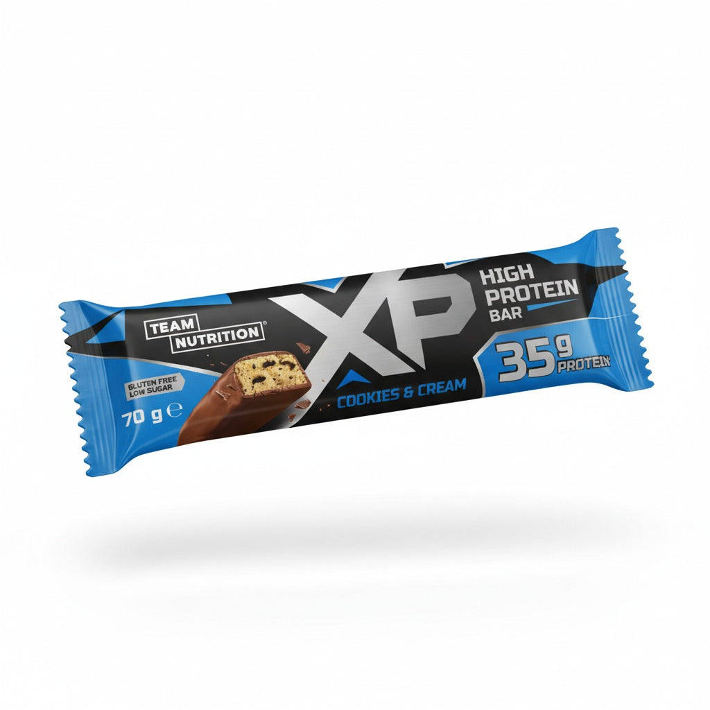 TEAM NUTRITION® XP High Protein Bar - Cookies & Cream - 12 Pack